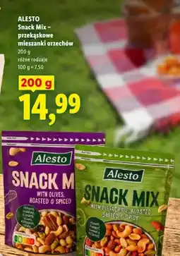 Lidl Supersnack Mix przekąskowe mieszanki orzechów z jagodami goji Alesto oferta