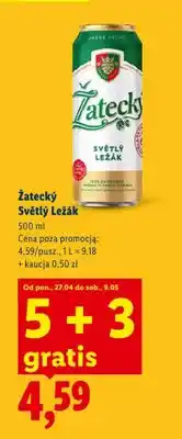 Lidl Piwo Žatecký Světlý Ležák oferta