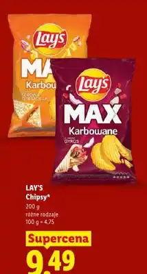 Lidl Chipsy Lay's MAX Karbowane gyros oferta
