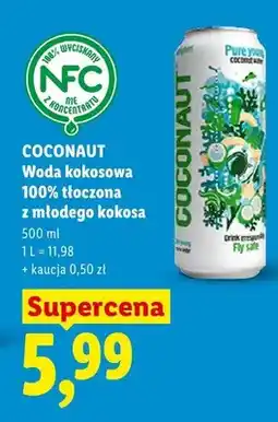 Lidl Woda kokosowa 100% tłoczona z młodego kokosa Coconaut oferta