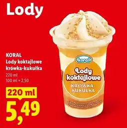 Lidl Lody koktajlowe krówka-kukułka Koral oferta