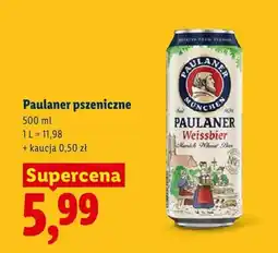 Lidl Piwo Paulaner pszeniczne Weissbier oferta