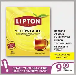 Selgros Herbata czarna ekspresowa lipton yellow label oferta