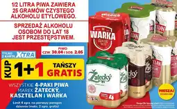Kaufland Wszystkie 4-paki piwa marek Żatecký, Kasztelan i Warka oferta
