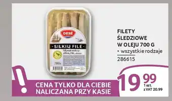 Selgros Filety śledziowe w oleju oferta