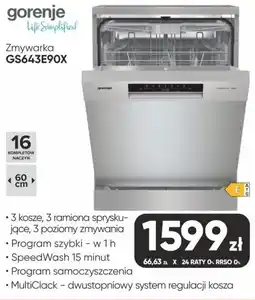Max Elektro Gorenje Zmywarka GS643E90X oferta