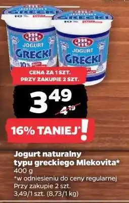 Netto Jogurt naturalny typu greckiego Mlekovita oferta