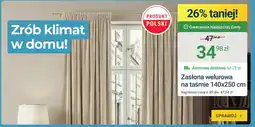 ERLI Zasłona welurowa na taśmie 140x250cm oferta