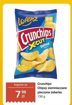 Dino Chipsy ziemniaczane pieczone żeberka Crunchips X-Cut Salted Lorenz oferta