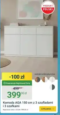 ERLI Komoda AGA 150cm z 3 szufladami i 3 szafkami oferta