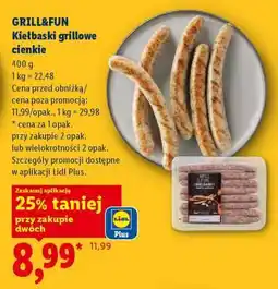 Lidl GRILL&FUN Kiełbaski grillowe cienkie oferta