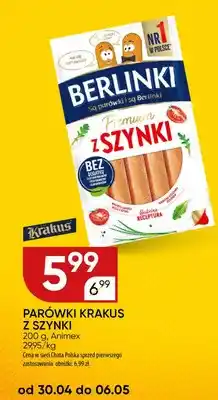 Chata Polska Parówki Berlinki z szynki oferta