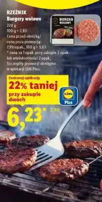 Lidl RZEŹNIK Burgery wołowe oferta