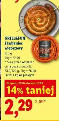 Lidl GRILL&FUN Zawijaniec wieprzowy oferta