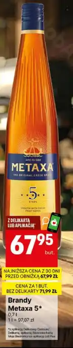 Delikatesy Centrum Brandy Metaxa 5 oferta