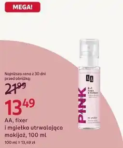 Rossmann AA, fixer i mgiełka utrwalająca makijaż oferta