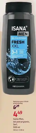 Rossmann Isana Men, żel pod prysznic, 3w1 oferta