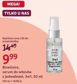 Rossmann Bioelixire, serum do włosów z jedwabiem, 3w1 oferta