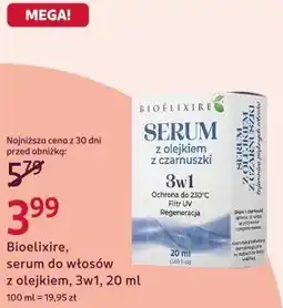 Rossmann Bioelixire, serum do włosów z olejkiem, 3w1 oferta