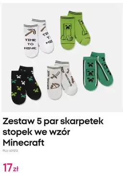 Pepco Zestaw 5 par skarpetek stopek we wzór Minecraft oferta