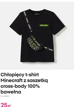Pepco Chłopięcy t-shirt Minecraft z saszetką cross-body 100% bawełna oferta