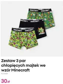 Pepco Zestaw 3 par chłopięcych majtek we wzór Minecraft oferta