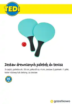 Tedi Zestaw drewnianych paletek do tenisa oferta