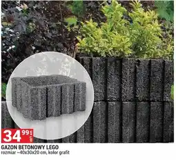 Merkury Market Gazon betonowy Lego rozmiar ~40x30x20cm kolor grafit oferta