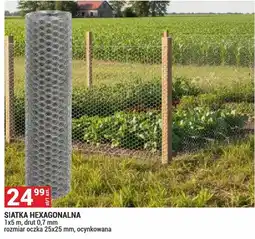 Merkury Market Siatka hexagonalna 1x5m drut 0,7mm rozmiar oczka 25x25mm ocynkowana oferta