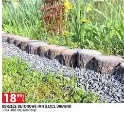 Merkury Market Obrzeże betonowe imitujące drewno ~36x10x8cm kolor brąz oferta