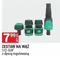 Merkury Market Zestaw na wąż 1/2-5/8 z dyszą regulowaną oferta