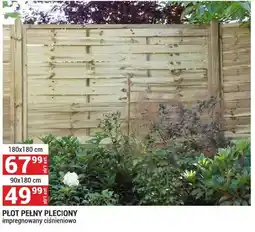 Merkury Market Płot pełny pleciony impregnowany ciśnieniowo 90x180cm oferta