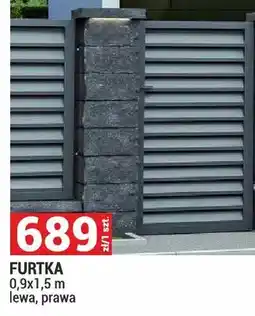Merkury Market System ogrodzeniowy Vesela furtka 0,9x1,5m lewa prawa ocynkowany kolor antracyt RAL7016 oferta