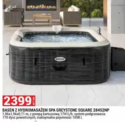 Merkury Market Basen z hydromasażem SPA Greystone Square Intex 28452NP 1,96x1,96x0,71m oferta