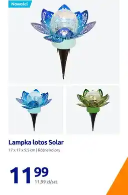 Action Lampka lotos Solar niebieska 17x17x9,5cm oferta
