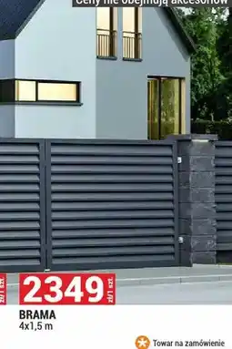 Merkury Market System ogrodzeniowy Vesela brama 4x1,5m ocynkowany kolor antracyt RAL7016 oferta