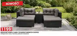 Merkury Market Modułowy komplet mebli technorattanowych Centros kolor naturalny poduszki w komplecie oferta