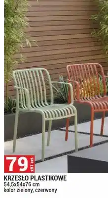 Merkury Market Krzesło plastikowe 54,5x54x76cm kolor czerwony oferta