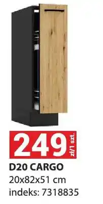 Merkury Market Szafka kuchenna D20 CARGO 20x82x51cm indeks 7318835 oferta