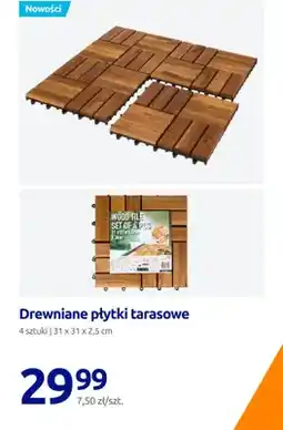 Action Drewniane płytki tarasowe 31x31x2,5cm oferta