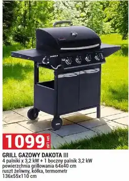Merkury Market Grill gazowy Dakota III 136x55x110cm oferta