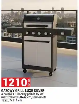 Merkury Market Gazowy grill Luxe Silver 122x57x114cm oferta