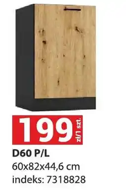 Merkury Market Szafka kuchenna D60 P/L 60x82x44,6cm indeks 7318828 oferta