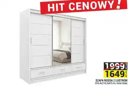 Merkury Market Szafa Rossa z lustrem 254,4x215,5x63cm kolor biały oferta