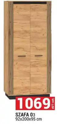 Merkury Market Szafa 03 System Urso kolor dąb craft złoty/czarny 92x200x95cm oferta