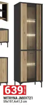 Merkury Market Witryna JMXV721 59x197,4x41,5cm dąb mauvella/czarny System Figila oferta