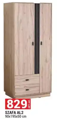 Merkury Market Szafa AL2 Allmo kolor dąb estana jasny/antracyt 90x195x50cm oferta