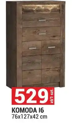 Merkury Market Komoda I6 System Indianapolis kolor jesion ciemny 76x127x42cm oferta
