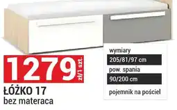 Merkury Market Łóżko 17 bez materaca 205/81/97cm pow. spania 90/200cm pojemnik na pościel oferta