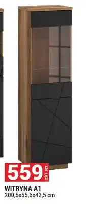 Merkury Market Witryna A1 Orient 200,5x55,6x42,5cm kolor dąb Delano ciemny/czarny oferta